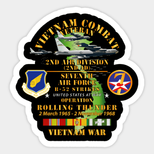 2nd Air Division - 7th Air Force - Operation Rolling Thunder w VN SVC Sticker